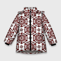 Зимняя куртка для девочки Ромб и орнамент