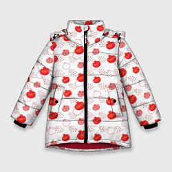 Зимняя куртка для девочки Узор из сочных гранат
