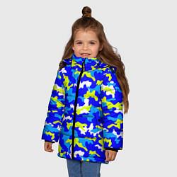 Куртка зимняя для девочки Камуфляж яркое лето, цвет: 3D-светло-серый — фото 2