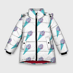 Куртка зимняя для девочки Vaporwave ice cream, цвет: 3D-красный