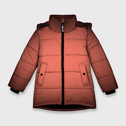 Куртка зимняя для девочки Коралловый градиент, цвет: 3D-черный
