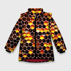 Зимняя куртка для девочки Медовые пчелиные соты