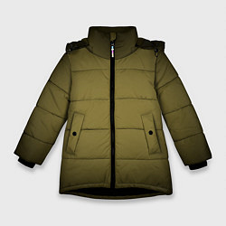 Зимняя куртка для девочки Градиент хаки