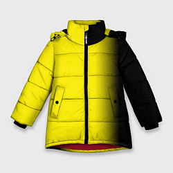 Куртка зимняя для девочки И черный и желтый, цвет: 3D-красный