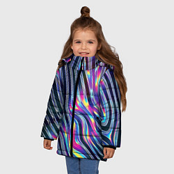Куртка зимняя для девочки Металлический блеск, цвет: 3D-светло-серый — фото 2