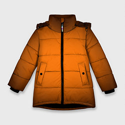 Зимняя куртка для девочки Кислотный оранжевый с градиентом