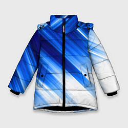 Куртка зимняя для девочки Blue Breeze, цвет: 3D-черный