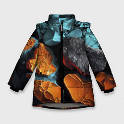 Зимняя куртка для девочки Цветные камни