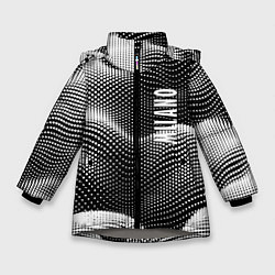 Зимняя куртка для девочки Авангардный фрактальный паттерн - Милан