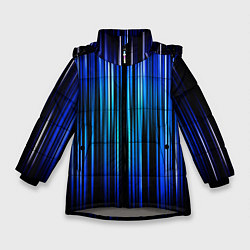 Зимняя куртка для девочки Neon line stripes