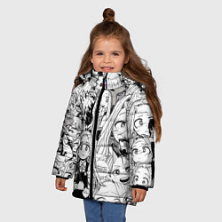 Куртка зимняя для девочки Эри - Моя геройская академия, цвет: 3D-черный — фото 2