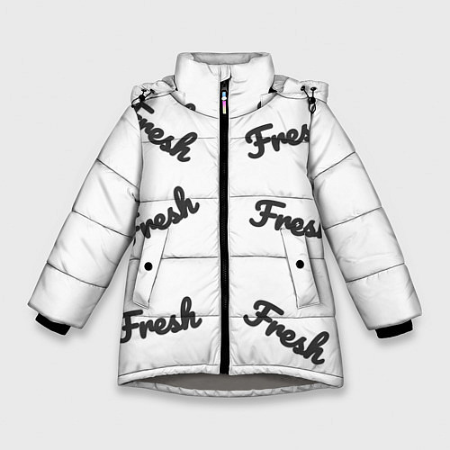 Зимняя куртка для девочки Fresh / 3D-Светло-серый – фото 1