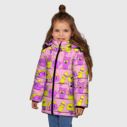 Куртка зимняя для девочки Childrens pattern, цвет: 3D-светло-серый — фото 2