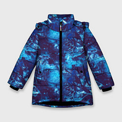 Куртка зимняя для девочки Холодная вода, цвет: 3D-черный