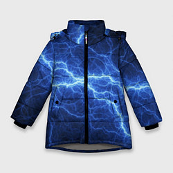 Куртка зимняя для девочки Разряд электричества, цвет: 3D-светло-серый
