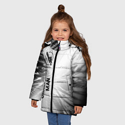 Куртка зимняя для девочки Chainsaw Man glitch на светлом фоне: по-вертикали, цвет: 3D-черный — фото 2