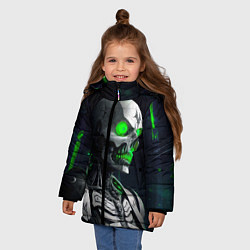Куртка зимняя для девочки Necron, цвет: 3D-светло-серый — фото 2