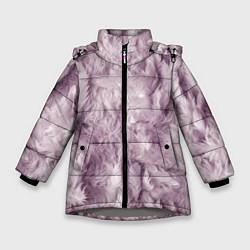 Куртка зимняя для девочки Текстура розовый пушок, цвет: 3D-светло-серый