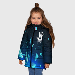 Куртка зимняя для девочки Death Stranding взрыв частиц, цвет: 3D-черный — фото 2