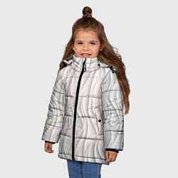 Куртка зимняя для девочки Рельефная стена, цвет: 3D-черный — фото 2