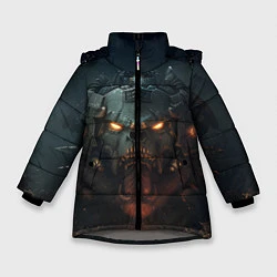 Куртка зимняя для девочки Space marine machine, цвет: 3D-светло-серый