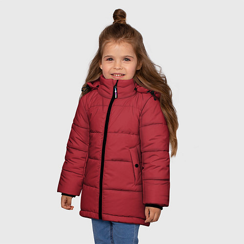 Зимняя куртка для девочки Красный тренд 2023 / 3D-Черный – фото 3