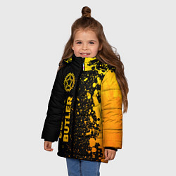 Куртка зимняя для девочки Black Butler - gold gradient: по-вертикали, цвет: 3D-черный — фото 2