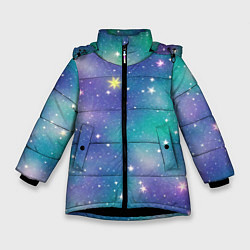Зимняя куртка для девочки Космическое сияние волшебное