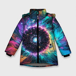 Зимняя куртка для девочки Астрономический пейзаж