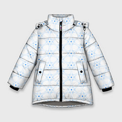 Куртка зимняя для девочки Ясна3 - Небесная структура светлый, цвет: 3D-светло-серый