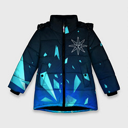 Куртка зимняя для девочки Dark Souls взрыв частиц, цвет: 3D-черный