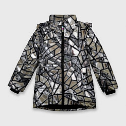 Зимняя куртка для девочки Зеркальные пластины - паттерн