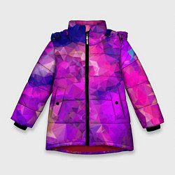 Куртка зимняя для девочки Пурпурный стиль, цвет: 3D-красный