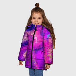 Куртка зимняя для девочки Пурпурный стиль, цвет: 3D-красный — фото 2