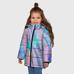 Куртка зимняя для девочки Атласный шёлк, цвет: 3D-красный — фото 2