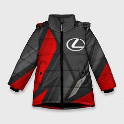 Куртка зимняя для девочки Lexus sports racing, цвет: 3D-черный