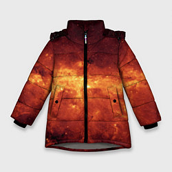 Зимняя куртка для девочки Огненная галактика
