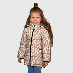 Куртка зимняя для девочки Африканский пятнистый узор, цвет: 3D-черный — фото 2