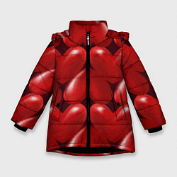 Зимняя куртка для девочки Red hearts