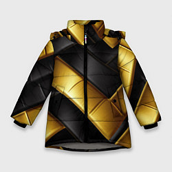 Зимняя куртка для девочки Gold black luxury