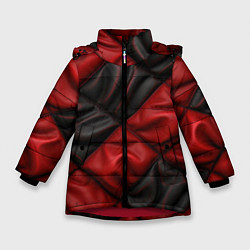 Зимняя куртка для девочки Red black luxury