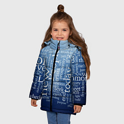 Куртка зимняя для девочки Мир словесных пазлов, цвет: 3D-красный — фото 2