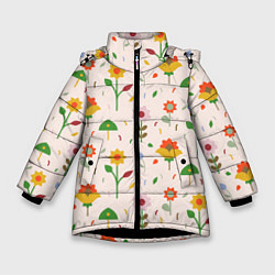Зимняя куртка для девочки Pretty flowers