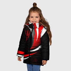 Куртка зимняя для девочки Ведьмак - спортивная униформа, цвет: 3D-черный — фото 2