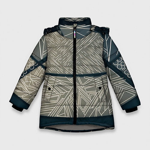 Зимняя куртка для девочки Стеклянка / 3D-Светло-серый – фото 1