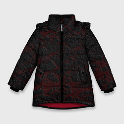 Куртка зимняя для девочки Поток лавы, цвет: 3D-красный