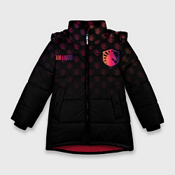 Куртка зимняя для девочки Team Liquid pattern, цвет: 3D-красный