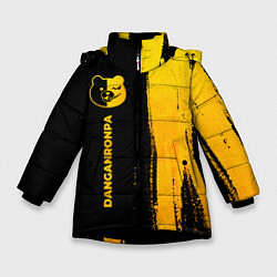 Куртка зимняя для девочки Danganronpa - gold gradient: по-вертикали, цвет: 3D-черный