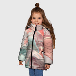 Куртка зимняя для девочки Нюдовый всплеск, цвет: 3D-светло-серый — фото 2