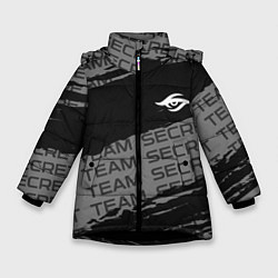 Куртка зимняя для девочки Форма Team Secret, цвет: 3D-черный